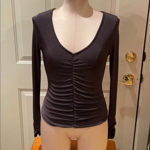 Grey Nordstrom slinky v-neck top